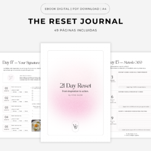 Ebook de crecimiento personal 21 Day Reset de VIMA Glow